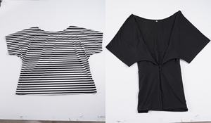 Elegante Camisa de Punto a Rayas Transpirable con Botones para Mujer, Blusa Sofisticada y Chic de Corte Ajustado que Define la Cintura, Ideal para la Oficina - Product Image 2