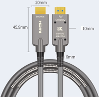Câble AOC à Fibre Optique Blindée HDMI 2.1 8K60Hz 48 Gbit/s Haute Vitesse 100M Gaine PVC Diffusion Vidéo Studio