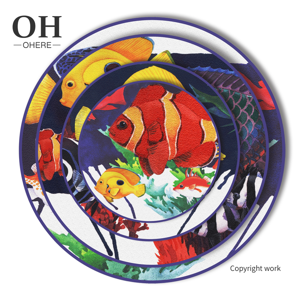 Оптовая продажа, свадебные фарфоровые обеденные наборы, красочные блюда с тропическим лесным лесом, дизайнерские тарелки, столовые сервизы, керамические наборы для банкета