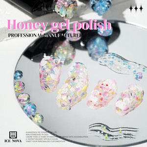 Esmalte <span class=keywords><strong>de</strong></span> Uñas <span class=keywords><strong>en</strong></span> Gel BD Honey, Brillante, con Diamantes, Fluorescente, Reflectante, para DIY, Venta al Por Mayor OEM - Product Image 5
