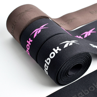 Bande élastique jacquard personnalisée en usine de 5 cm avec logo marguerite, sangle de soutien-gorge en nylon, sangle en spandex pour chaussures de sport et sacs