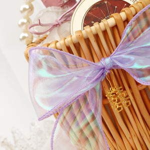 Cinta de hilo de cola de pez de Color fantasma de 6cm, adorno para el cabello con ondas de cobertura Aurora, lazo hecho a mano, decoración de regalo Diy con Material plástico - Product Image 2