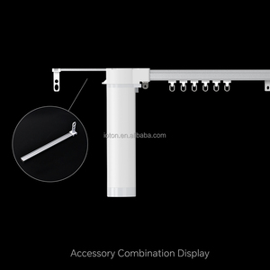 Rails électriques personnalisables en aluminium et fer robustes pour montage <span class=keywords><strong>au</strong></span> plafond ou <span class=keywords><strong>au</strong></span> <span class=keywords><strong>mur</strong></span>, tension rétractable, extension de 10 cm par côté - Product Image 5