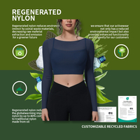Atasan Yoga Wanita Model Dua Lapis dengan Logo Ballet Core Custom, Lengan Pendek, Panel Mesh, dan Bra Terintegrasi untuk Lari, Fitness, dan Latihan