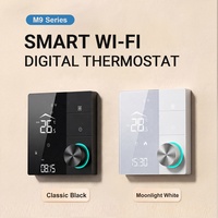 Termostato Inteligente Programable con Pantalla LED para Caldera de Gas, Calefacción por Suelo Radiante Eléctrico, Control por Aplicación Tuya y Control por Voz