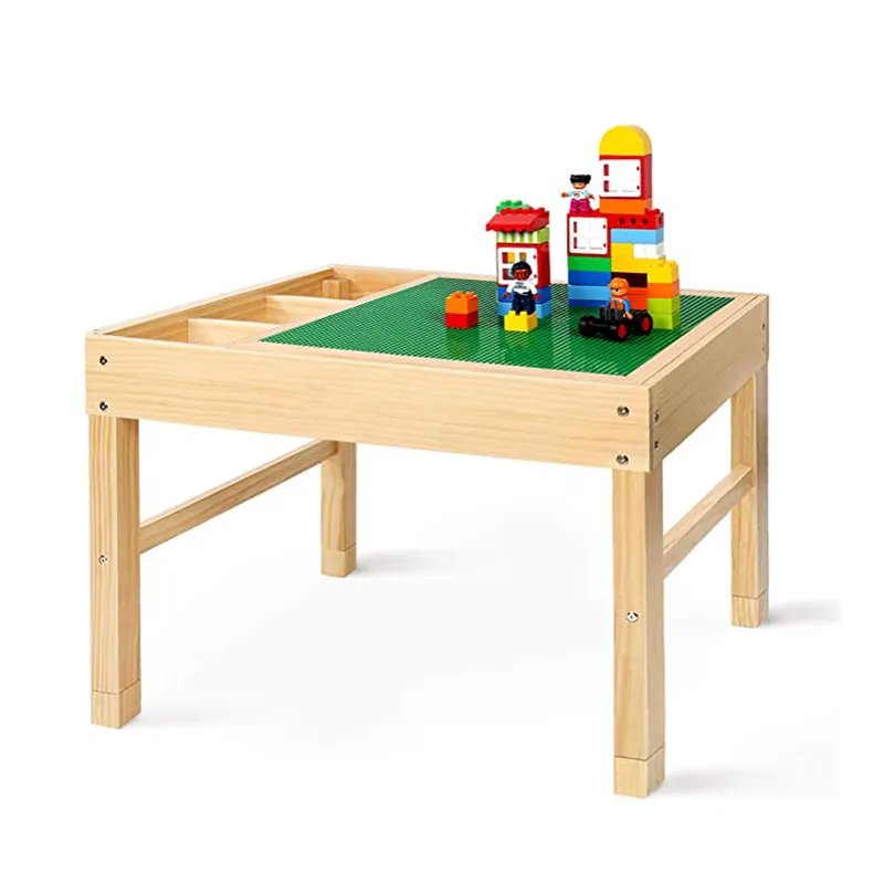 Grote 2 In 1 Kinderen Activiteit Tafel Met Opbergdoos Voor Kinderen Massief Hout Speeltafels Bureau Voor Lego