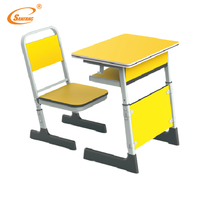 Meubles d'école modernes personnalisés, ensembles de tables et de chaises pour étudiants avec tiroir, cadre robuste réglable, utilisation à domicile ou au bureau
