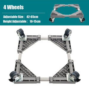 Heavy-Duty Plastic Wash Dryer Bracket for <b>Fridge</b> Movable Adjustable Refrigerator Machine Stand <b>Wheels</b> Stand for Washing Machine - Product Image 6