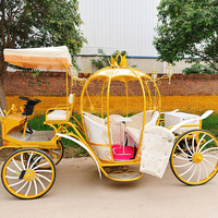 Chariot alimentaire électrique de haute qualité en forme de citrouille, décoré de diamants, type calèche à chevaux, à vendre