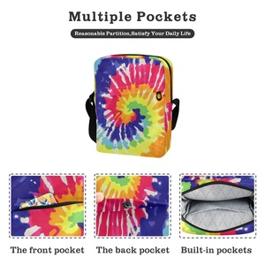 Bolsos cruzados para hombre al por mayor, bandoleras personalizadas con efecto tie-dye, bolsos de hombro casuales y modernos para la escuela. - Product Image 2
