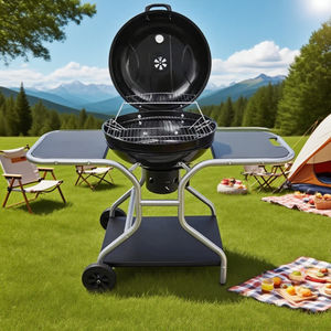 Venta caliente 22 pulgadas esmalte negro jardín barbacoa parrilla Premium herramienta de cocina al aire libre - Product Image 1