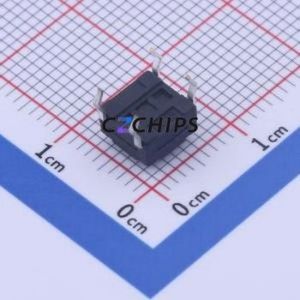 KAN0616-0431B-CL15 Tactile Switch Through hole-4P,6x6mm Switch Single Pole Single Throw Round Button Through Hole 6mm - Product Image 2