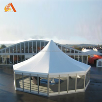 Tentes Pagode Modulaires Grandes 5x5m, 6x12m, 10x10m Rouges pour Salons Professionnels, Événements Extérieurs, Mariages et Fêtes - À Vendre