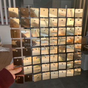 Panel Decorativo de <span class=keywords><strong>Pared</strong></span> Brillante con Lentejuelas Cuadradas Plateadas de Acrílico <span class=keywords><strong>Transparente</strong></span> - Product Image 5