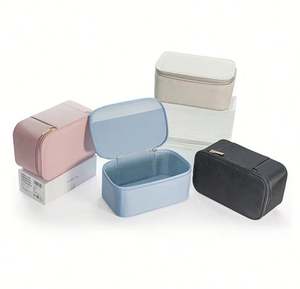 Étui Chic en PU avec Fermeture Éclair, Organisateur de Maquillage, Trousse de Beauté Chic, Boîte de Rangement pour Bijoux, Petite Trousse Cosmétique Style Femme, OEM Disponible - Product Image 1