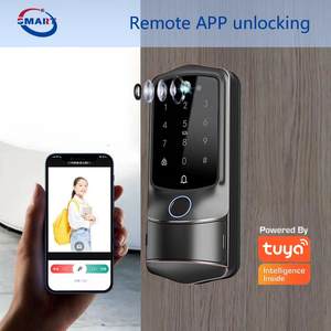 हाई सिक्योरिटी फ़िंगरप्रिंट डेडबोल्ट लॉक तुया इलेक्ट्रिक डिजिटल पासवर्ड बिना चाबी वाला वाईफाई स्मार्ट डोर लॉक कैमरे के साथ - Product Image 6