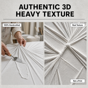 Arte de Pared Texturizado <span class=keywords><strong>en</strong></span> <span class=keywords><strong>Tela</strong></span> Blanca, Cinta Geométrica Tejida Pintada a Mano, Decoración <span class=keywords><strong>en</strong></span> <span class=keywords><strong>Relieve</strong></span> <span class=keywords><strong>3D</strong></span>, <span class=keywords><strong>Pintura</strong></span> con Efecto <span class=keywords><strong>3D</strong></span> Intrincado - Product Image 6