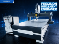 Machine de gravure sur bois automatique AceBest 1325, routeur CNC 3 axes, contrôle NC Studio/DSP, moteur pas à pas à broche unique 6KW