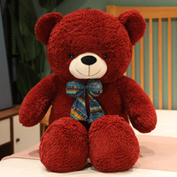 Ours en peluche géant pour câliner, 50 CM, 100CM, grand format, avec noeud papillon, sur mesure, peau douce, pour les mariages