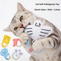 Anneau en feutre pour chat avec herbe à chat, clochette, bruit froissé et couineur, jouet interactif, vente en gros
