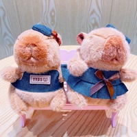 Porte-clés en peluche Capybara Cowboy Kabipbala 1-19, pendentif de sac de dessin animé