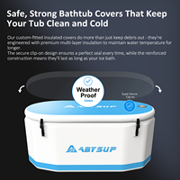Bain de glace gonflable portable sur mesure en PVC avec technologie Drop Stitch, capacité de plus de 60 gallons