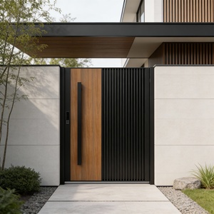 Puerta <span class=keywords><strong>de</strong></span> Patio <span class=keywords><strong>de</strong></span> Villa <span class=keywords><strong>de</strong></span> Estilo Chino Moderna Minguting <span class=keywords><strong>de</strong></span> Aleación <span class=keywords><strong>de</strong></span> Aluminio, Apertura Simple/Doble, Puerta <span class=keywords><strong>de</strong></span> Jardín Autoconstruida, Acabado en Polvo - Product Image 3