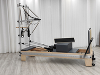 Equipo Comercial de Pilates Reformers, Cama de Ejercicios para Flexibilidad y Estiramiento Corporal, Torre de Pilates Reformer para Estudio de Yoga