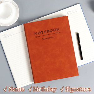 Großhandel Spiralbindung A5 Hardcover Geschäftstagebuch Individuell Bedrucktes Kunstleder Liniertes 180-Blatt Notizbuch - Product Image 6