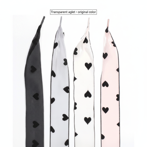 WEGOODZF Super Wide Satin Shoe Laces 3,8 CM Flat Gradient Heart Patterned Women Shoestrings Par <span class=keywords><strong>de</strong></span> cintas <span class=keywords><strong>de</strong></span> satén sedoso - Product Image 6