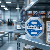 Indicateur d'impact 15G à usage unique, étiquette adhésive en papier pour la surveillance des transportes en caisses en bois
