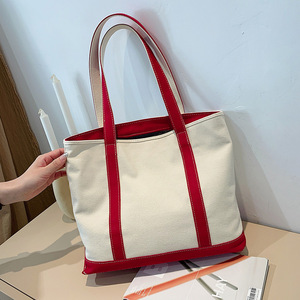 Fashionable Trendy Women's Canvas <b>Tote</b> <b>Bag</b> <b>Zipper</b> Closure Casual Versatile Women Boat <b>Tote</b> Canvas Shopping <b>Bag</b> - Product Image 3