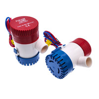 Pompe de cale 12V/24V avec interrupteur à flotteur - 350-3500 GPH pour applications marines, VR et bateaux - Outil de drainage submersible étanche