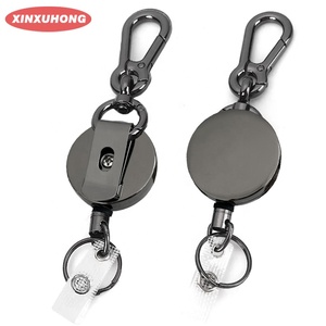 XXH-M036 Porte-clés rétractable robuste en métal, étanche, type <span class=keywords><strong>yoyo</strong></span>, avec clip ceinture et porte-badge à dégagement rapide en alliage - Product Image 1