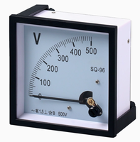 SQ96 pengukur Voltmeter AC dan DC Panel Analog, pengukur Amper frekuensi 72x72 96x96