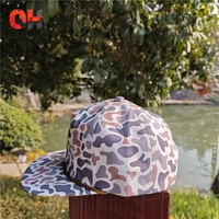 Casquettes Snapback Street Style en gros, imprimé camouflage, casquette de baseball structurée à 5 panneaux avec cordon pour hommes et femmes