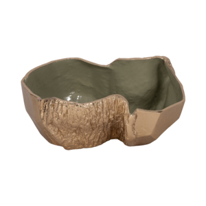 Ciotola Decorativa in Metallo a Forma Libera, Elemento Scultoreo per Arredamento Casa, Centrotavola, Decorazione da Tavolo - Product Image 3