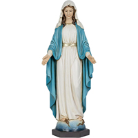 Décoration intérieure personnalisée pour la maison, petite sculpture en résine de 30 cm du Saint Jésus catholique, statues religieuses de la Vierge Marie