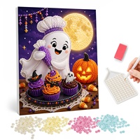 Fournisseur direct usine, vente en gros : Articles de décoration murale pour la maison, artisanat DIY, bijoux fantômes d'Halloween, peinture murale diamant et perle