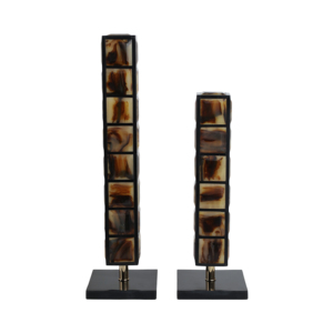 Scultura a torre rettangolare in resina, decorazione moderna per casa, ufficio, soggiorno, tavolino da caffè, mensola del bagno, arte - Product Image 1