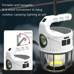 Linterna LED de Supervivencia Portátil, Carga Dual Solar y USB, Banco de Energía Integrado, Resistente al Agua IPX4, Luz para Tienda de Campaña, para Emergencias al Aire Libre - Product Image 4
