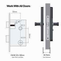 Groothandel Fabrieksprijs Tuya Wifi Vingerafdruk Slimme Deurslot Met Katten Oogcamera + Scherm PST-HR08-P