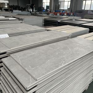 PVC <span class=keywords><strong>vinyl</strong></span> marmeren plankenvloer met steennerf, flexibel PVC-materiaal, droge rugvloer, SPC klikvloer, waterdichte kunststof SPC-vloer - Product Image 5