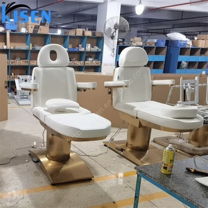 เตียงเสริมความงามไฟฟ้าทันสมัย KISEN หุ้มหนัง PU สำหรับนวดหน้า สปา ทำทรีทเมนท์ขนตา พร้อมไฟสำหรับช่างเสริมสวย - Product Image 2