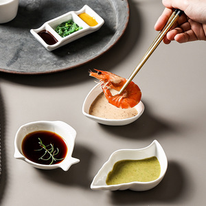 Assiette en céramique blanche simple pour assaisonner la sauce <span class=keywords><strong>vinaigre</strong></span> Hot Pot Dip Party Occasions et Snack Servir - Product Image 2