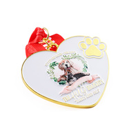 Médailles personnalisées d'usine Médailles en émail en forme de coeur Sports Metal Zinc Alloy 3D Color Spray Animal Chiens Chats Médaille d'or pour Souvenirs