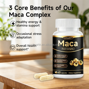 Cápsulas de Complejo de Raíz de Maca, Suplemento Herbal, Energía Saludable, Apoyo a la Resistencia, Adaptación al Estrés Ocasional, Suplemento Dietético para Adultos - Product Image 3