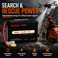 بطارية طائرة بدون طيار شبه صلبة عالية الأداء من المصنع مباشرةً 12S 14S 16Ah لطائرات الشحن/VTOL/الرفع الثقيل