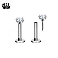 Piercing de nez et de cartilage d'oreille en titane de qualité implantable G23 ASTM F136, fabrication directe usine