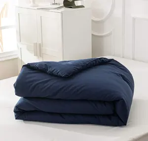 Premium Custom 100% COTTON 200 300 Navy Comforter Set Winter Bedding Sets Duvet Cover Bedsheets Sheet Sets Bedding Wholesale